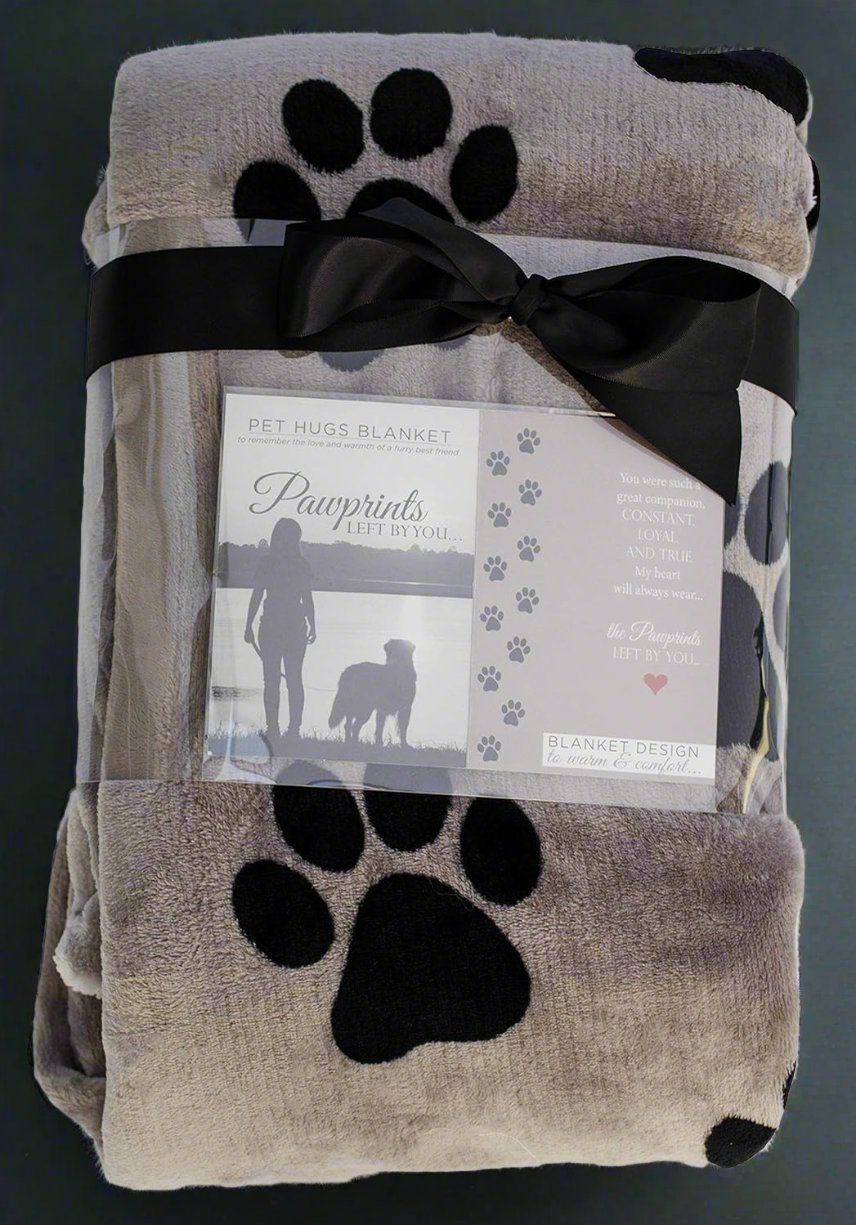 Add-on Paw Print Memorial Blanket